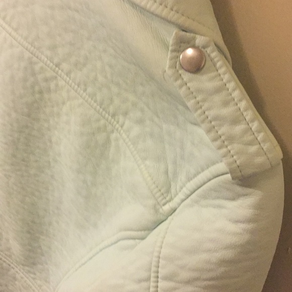 Teal Leather Jacket - Picture 5 of 6